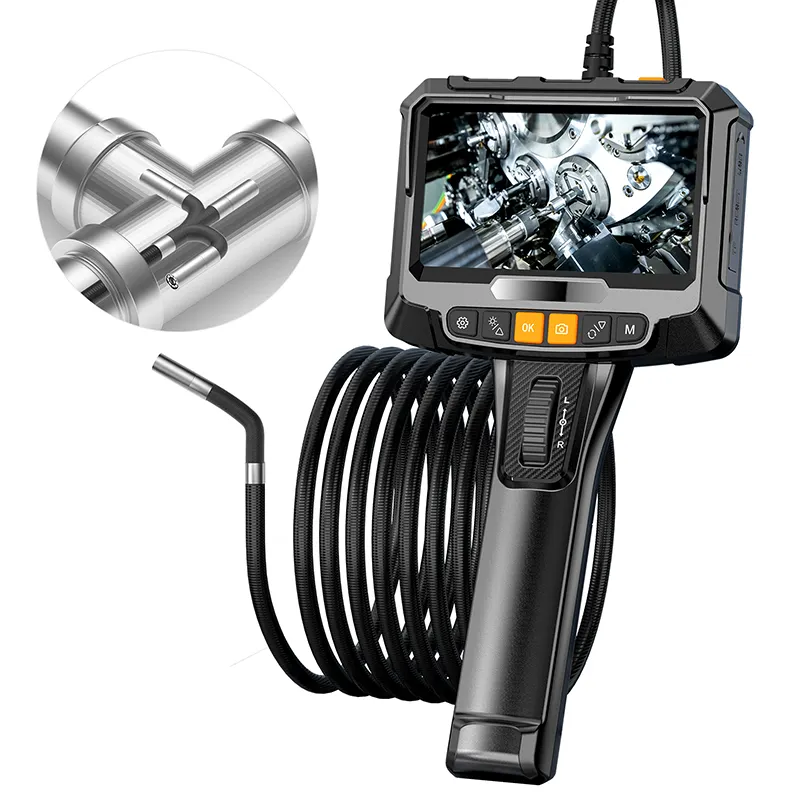 Handheld Video Endoscope5" Inch Endoscopic Video System 2-Way Articulation Portable Endoscope Camera With Monitor