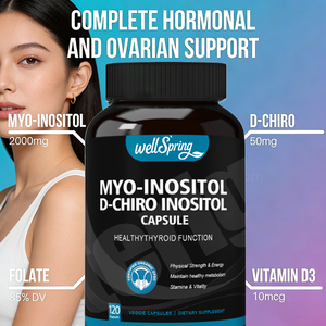 WELL SPRING Myo Inositol Vitamine B8 Capsules <span class=keywords><strong>pour</strong></span> la croissance des cheveux et l'énergie <span class=keywords><strong>pour</strong></span> adultes, hommes et femmes (120 capsules par flacon) - Product Image 4