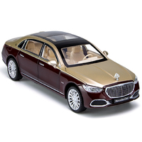 Vente en gros de modèles de voitures en métal moulé sous pression à l'échelle 1:24, Limousine S680 BenZ, collection de jouets pour enfants de 8 ans et plus, mécanisme de recul