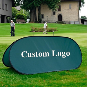Custom Folding Horizontal Pop-up Golf Promotional Flags & Banners for Trade Shows Outdoor Exhibitions Sport Events