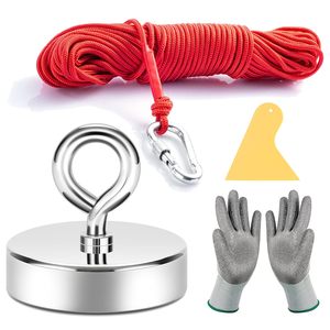 Kit <span class=keywords><strong>de</strong></span> Imán <span class=keywords><strong>de</strong></span> Pesca <span class=keywords><strong>de</strong></span> Neodimio <span class=keywords><strong>de</strong></span> Acero Inoxidable 304, Imán <span class=keywords><strong>de</strong></span> Alta Resistencia con Ojo <span class=keywords><strong>de</strong></span> Elevación y Cuerda - Product Image 1