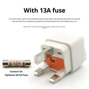 新款多功能英国适配器插头 绝缘通用欧盟/英国/澳大利亚/美国转澳大利亚 3 针插头 通用旅行转换插头适配器 - Product Image 3