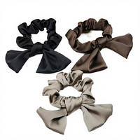 Élastique à cheveux volumineux couleur unie, écologique, fait main, haute qualité, mode féminine, style coréen, petite corde à cheveux en tissu