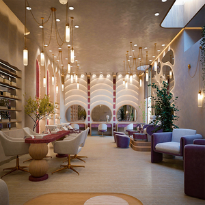 Estación de Barbería al por Mayor con Espejo LED y Muebles de Salón de Belleza para Servicio de Diseño de Interiores de Salones de Belleza - Product Image 2