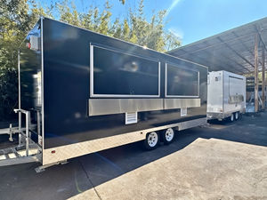 รถขายอาหารเคลื่อนที่ สแตนเลส 4 ชั้น สำหรับขายเครื่องดื่มเย็น ไอศกรีม ชานม อาหารจานด่วน เหมาะสำหรับสถานที่ท่องเที่ยว ตลาดกลางคืน และกิจกรรมกลางแจ้ง - Product Image 4