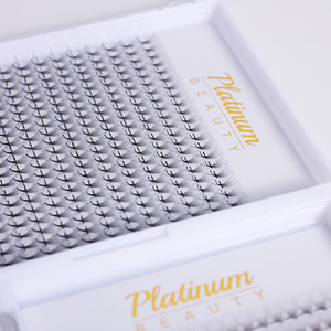 Extensions de cils pré-faites faites à la main, plateaux de cils 3D 5D 8D, longs et courts, tiges éventail, 0,07 mm, vison, base plate, éventails pré-faits étroits - Product Image 3