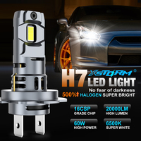 Ampoule de phare LED XSTORM H7 Mini sans fil 60W 20000LM 6500K CSP pour phare de voiture, lampes à diodes automobiles H7 Turbo LED 12V Automobile