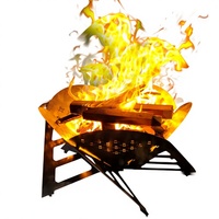 Barbecue pliant Le Xiang Lotus pour pique-nique, foyer et chauffage, en acier au carbone, modèle LXL-033