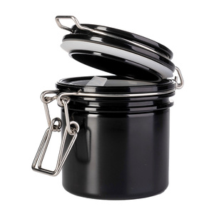 Multifunctional Stylish Fall Resistant Airtight BPA Free PET 200ml Black Flip Top Food Storage <b>Jars</b> - Product Image 4