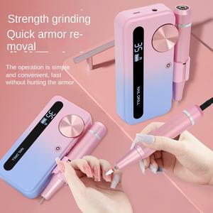 Pemoles kuku elektrik <span class=keywords><strong>2</strong></span> in 1, mesin penggosok Salon kuku kecepatan tinggi 35000RPM dapat diisi ulang portabel - Product Image 3