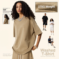 T-shirt oversize en coton lavé pour homme, style streetwear décontracté, été, OEM ODM