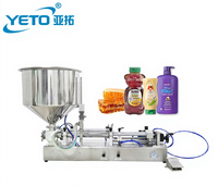 Prix le plus bas YETO Semi Automatique Une Buse 30L Trémie Piston Pneumatique Horizontal Crème Visqueuse Bouteille Machines De Remplissage De Bureau