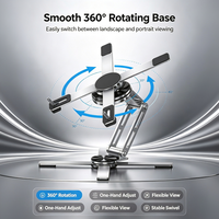 Support pour ordinateur portable ergonomique Great Roc, base rotative à 360°, support pliable en métal X, support portable pour ordinateurs portables de 10 à 17 pouces