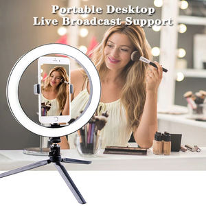 Бестселлер 10 дюймов сотовый телефон Светодиодная лампа камерная селфи Ringlight держатель заполнить кольцо света с штатив-Трипод стойка для красоты - Product Image 2