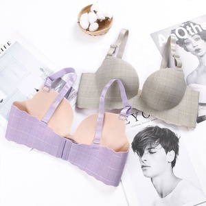 Women's Wire Free Everyday Solid Full Cup Seamless One Piece Bralette with Comfort Gathered Design - Product Image 2