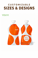 Pochette à bec verseur personnalisée 500 ml, écologique, qualité alimentaire, impression numérique avec logo sur mesure