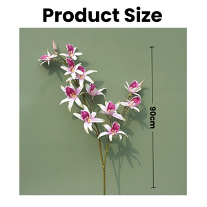 Venta al por mayor <span class=keywords><strong>Dendrobium</strong></span> orquídeas flores artificiales 90cm tela de seda púrpura orquídeas artificiales para la decoración de la boda del hogar - Product Image 2