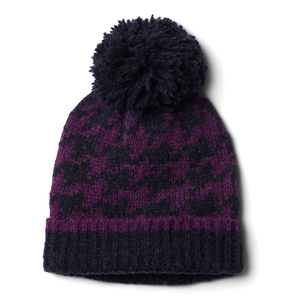 หมวกบีนนี่ถักหลากสีสำหรับผู้หญิงหมวกผ้าแจ็คการ์ดปักลาย3D เสื้อปอมปอมปอมสไตล์สตรีทแวร์ผ้าแจ็คการ์ด - Product Image 4