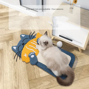 Nachhaltiges Katzen kratz brett Cartoon Holz Papier bett für <span class=keywords><strong>Cat</strong></span> Scratcher Board Verpackter Karton Katzen bäume & Scratcher - Product Image 4