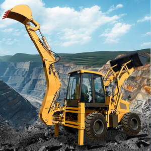 Fabrikant 4X4 Retro Excavadora China Wiel Mini Graafmachine Backhoe Loader - Product Image 2