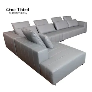 מודולרי בצורת l ריהוט משרדי ספה עיצוב עור מודרני מינימליסטי סט ספה סלון