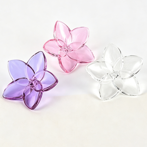 Adornos de Flores de Cristal al por Mayor, Estilo Nórdico, Flores de Cinco Pétalos, Decoración para el Hogar, Adornos de Mesa, Múltiples Colores - Product Image 1