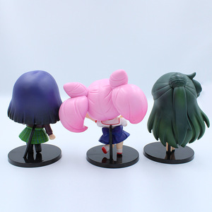 Set de Figuras de Sailor Moon Versión Q con Chibiusa, <span class=keywords><strong>Ami</strong></span>, Usagi, Rei, Mamoru y Setsuna, Figuras de Acción de Anime para Decoración de Escritorio - Product Image 4