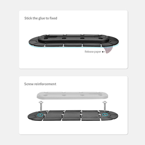 Support Tough-Track de 12'' de long avec base en acier thermolaqué pour montage de dispositifs mobiles sur véhicule VIN-TYQ-002-DG - Product Image 3