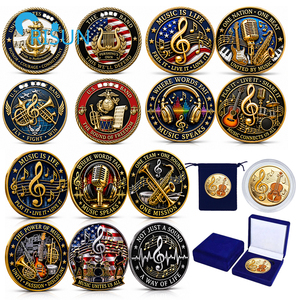 Monete Commemorative Personalizzate per Musicisti, Strumenti Musicali, Band, Esibizioni Musicali, Souvenir Musicali, Monete Commemorative Personalizzate per Sfide Musicali - Product Image 1