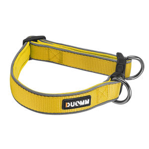 Collier de chien en nylon réfléchissant D-Ring avec rayures de sécurité nocturne motif solide pour petits et grands chats et chiens Collier de chien - Product Image 6