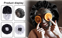 Bonnet en satin réversible grand format, confortable pour cheveux bouclés, idéal pour dormir, bonnet de nuit en satin