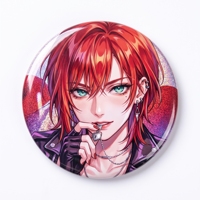 Badge en métal personnalisé OEM, personnage d'anime, fond holographique scintillant, broche souvenir, cadeau promotionnel, fabrication en usine