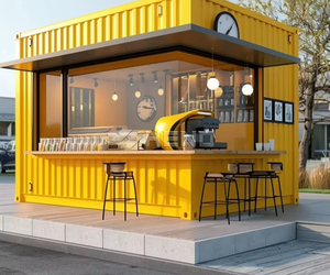 Tienda Modular Móvil de 10 <span class=keywords><strong>a</strong></span> 20 pies, Expandible, Contemporánea, de Acero, para Uso como <span class=keywords><strong>Bar</strong></span> o Cafeterí<span class=keywords><strong>a</strong></span> - Product Image 3