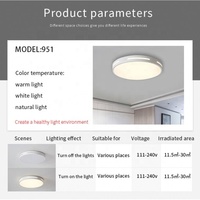 Belle Plate Mince de Bâti de Surface de 60 Watts Led Moderne Chambre Plafonnier Ampoule