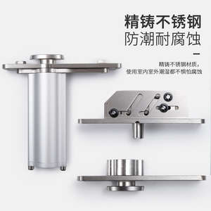 Bisagra excéntrica de eje central de acero inoxidable de alta resistencia para puertas, resorte de suelo de 500 kg con rotación de 360° para muebles de sala de estar y hotel - Product Image 3