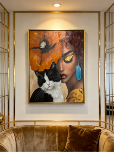 Quadro su Tela con Ritratto di Donna Africana Moderna e Lussuosa, Grande Formato, Decorazione Murale per la Casa, Stampa Digitale, Poster - Product Image 2