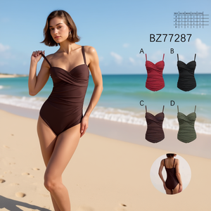 Costume da bagno intero taglie forti con controllo pancia, monokini sexy e coprente per la spiaggia, colori assortiti 42444648 - Product Image 3