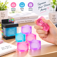 Jouet anti-stress en forme de petit cube de glace, best-seller, mignon, en TPR souple, populaire en ligne