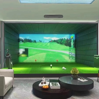 Simulateur de golf interactif automatique pour salle de jeux, panneau mural pour aire de jeux, parc de trampolines avec simulateur de projection