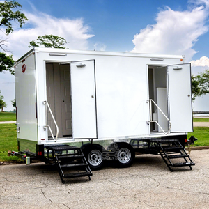Prefabricated Emergency Fiberglass Mobile Toilets Outdoor Portable Toilet Camping Caravan Luxury Bathroom Trailer - Product Image 1