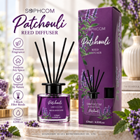 Ensemble diffuseur de parfum en verre pour la maison avec bâtonnets en rotin, décoration d'hôtel, étiquette privée, emballage personnalisé OEM