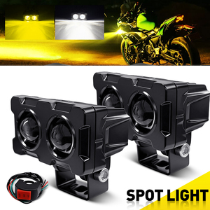 ไฟทำงาน LED สีขาวอำพัน ขนาด 3 นิ้ว 2 ดวง แบบสปอต คิวบ์ ดิช พ็อดส์ ฟลัด สำหรับขับขี่ในที่มีหมอก ใช้กับรถออฟโรด ATV UTV เรือ มอเตอร์ไซค์ จักรยาน - Product Image 1