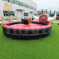 Аттракцион Nova Rides: Надувная автоматическая машина для боя с быками Crazy Bull Ride, механический бык для взрослых