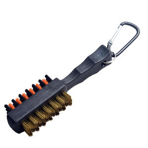 Brosse de nettoyage de queue de golf double face en forme courte avec crochet d'escalade Accessoire de nettoyage de club de golf pratique - Product Image 4