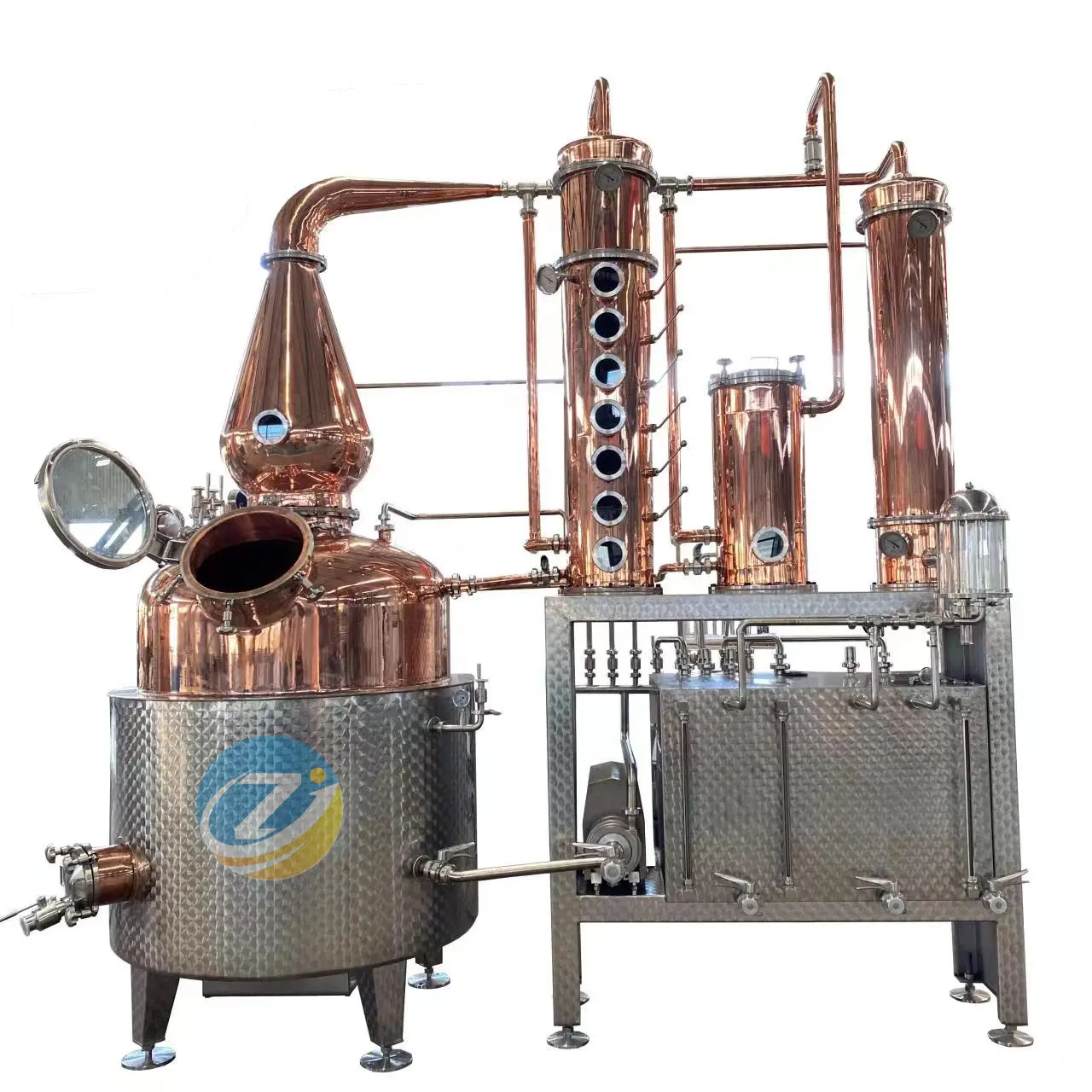 ZJニュークラフト酒蒸留所機械工場1000Lウイスキー機逆流カラムビール設備