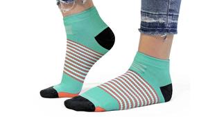 Logo personnalisé cheville de compression athlétique coloré doux coupe basse mode robe <span class=keywords><strong>fantaisie</strong></span> chaussettes de sport courtes - Product Image 2