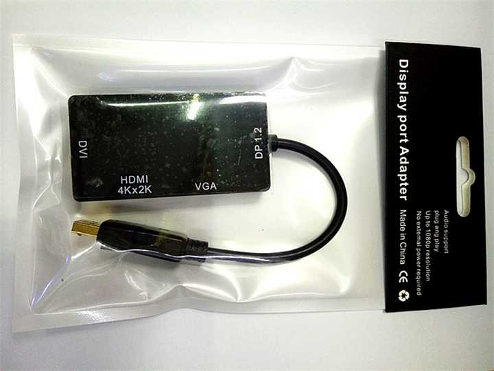 Multi-function 3 in 1 Displayport DP to DVI VGA Converter Adapter Display Port Cable 1080P for PC Laptop Comput