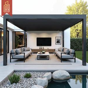 Toit à lamelles motorisé pliable, bioclimatique, en aluminium, extérieur, premium, personnalisable, jardin, patio, <span class=keywords><strong>terrasse</strong></span>, pergola - Product Image 3