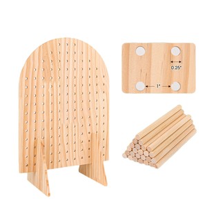 Expositor de madera perforada de 7 mm de grosor, duradero y multiusos, para exhibición de joyería, llaveros y artesanías. - Product Image 5
