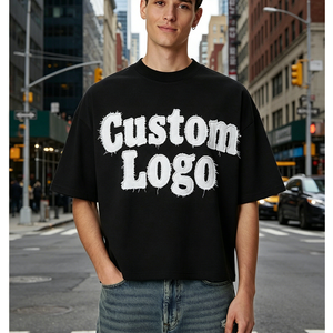 Camiseta Unisex de Estilo Urbano, Personalizada con Parche Bordado y Logotipo en Relieve, Corte Holgado, 100% Algodón de 230g, Alta Calidad - Product Image 2
